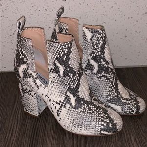 Steve Madden snake skin booties (Nayna Bootie)